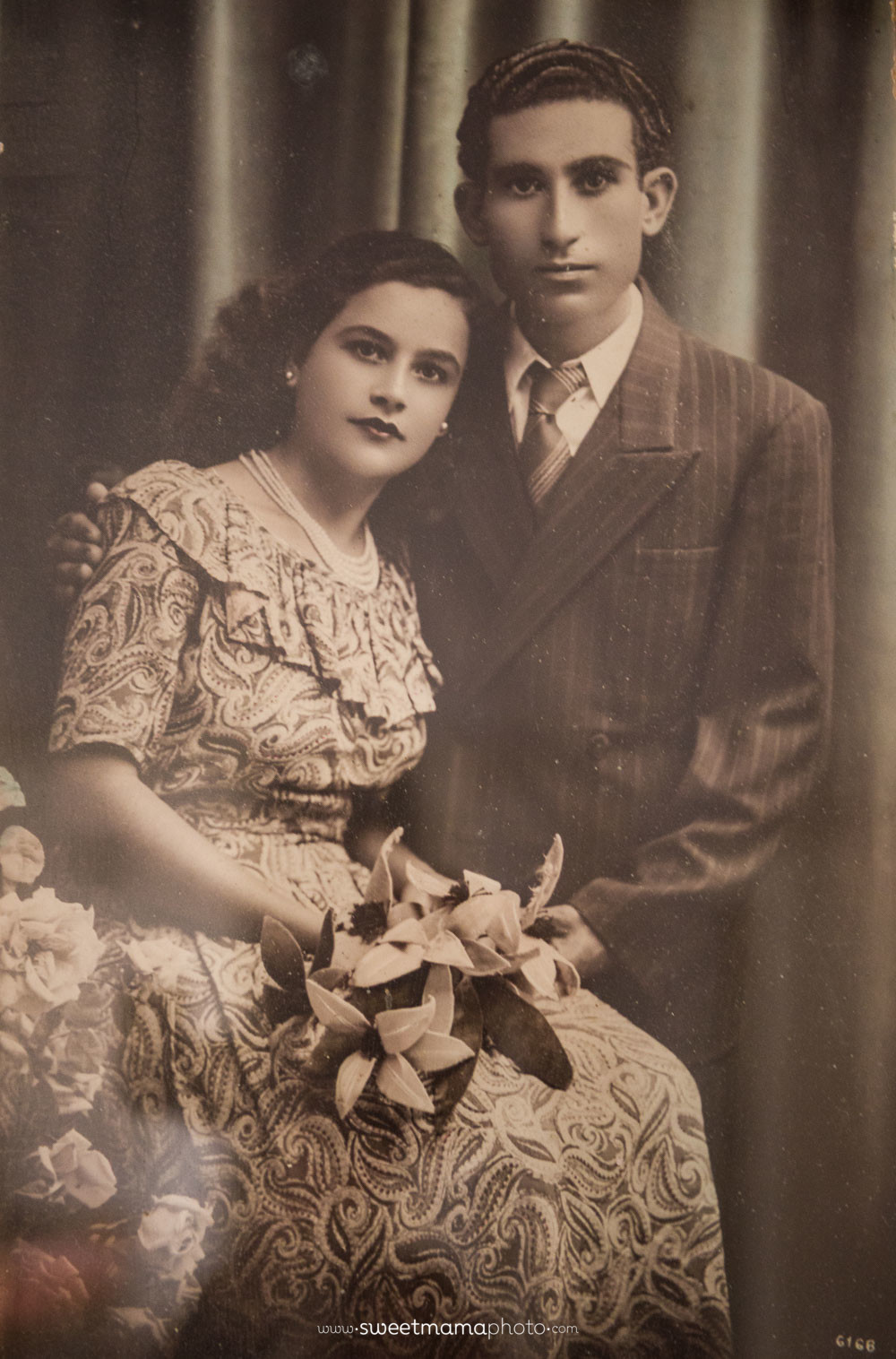 Closeup of my grand-parents' engagement photo